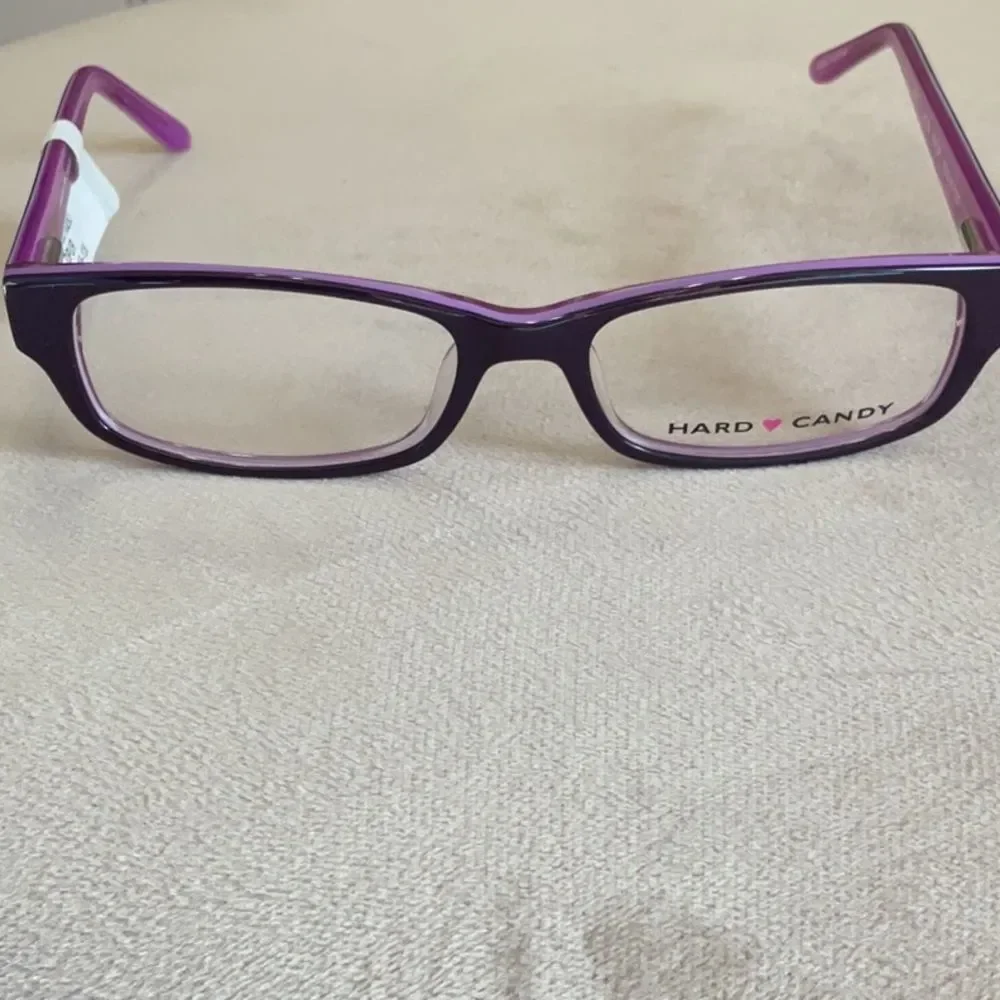COPY - COPY - NWT HARD CANDY EYEGLASSES HC04 DPUR 53 16 135 PURPLE FRAMES NEW L… - Picture 1 of 9
